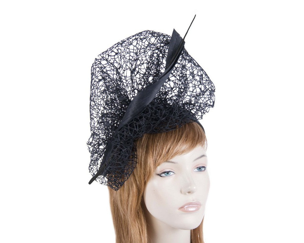 Bespoke black lace fascinator