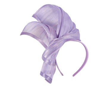 Bespoke lilac silk abaca racing fascinator by Fillies Collection