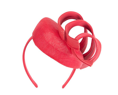 Bespoke red pillbox fascinator by Fillies Collection