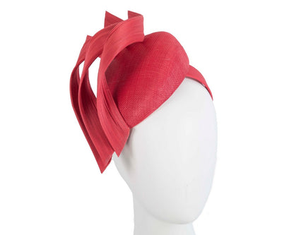 Bespoke red pillbox fascinator by Fillies Collection