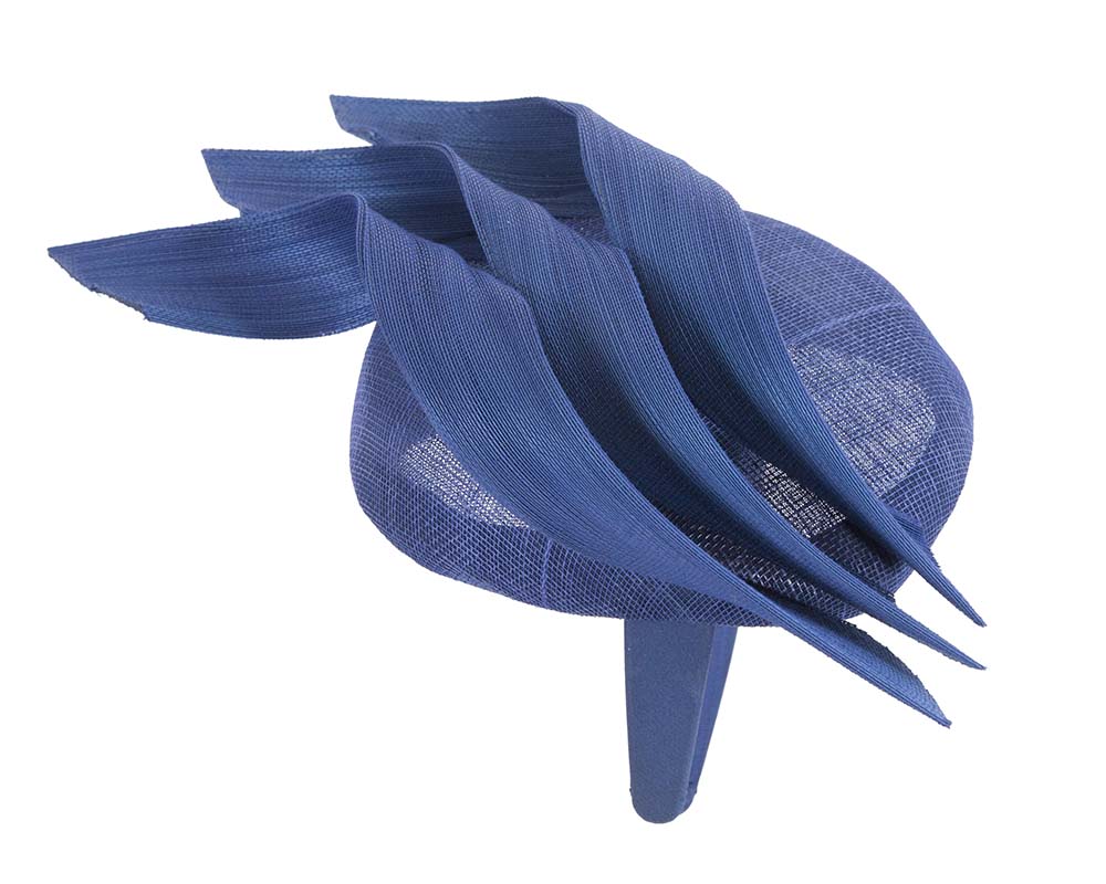 Bespoke royal blue pillbox fascinator by Fillies Collection