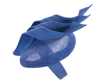 Bespoke royal blue pillbox fascinator by Fillies Collection