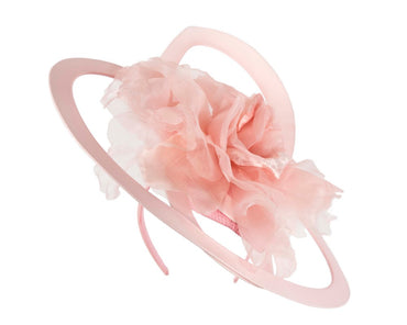 Bespoke large pink racing fascinator by Fillies Collection