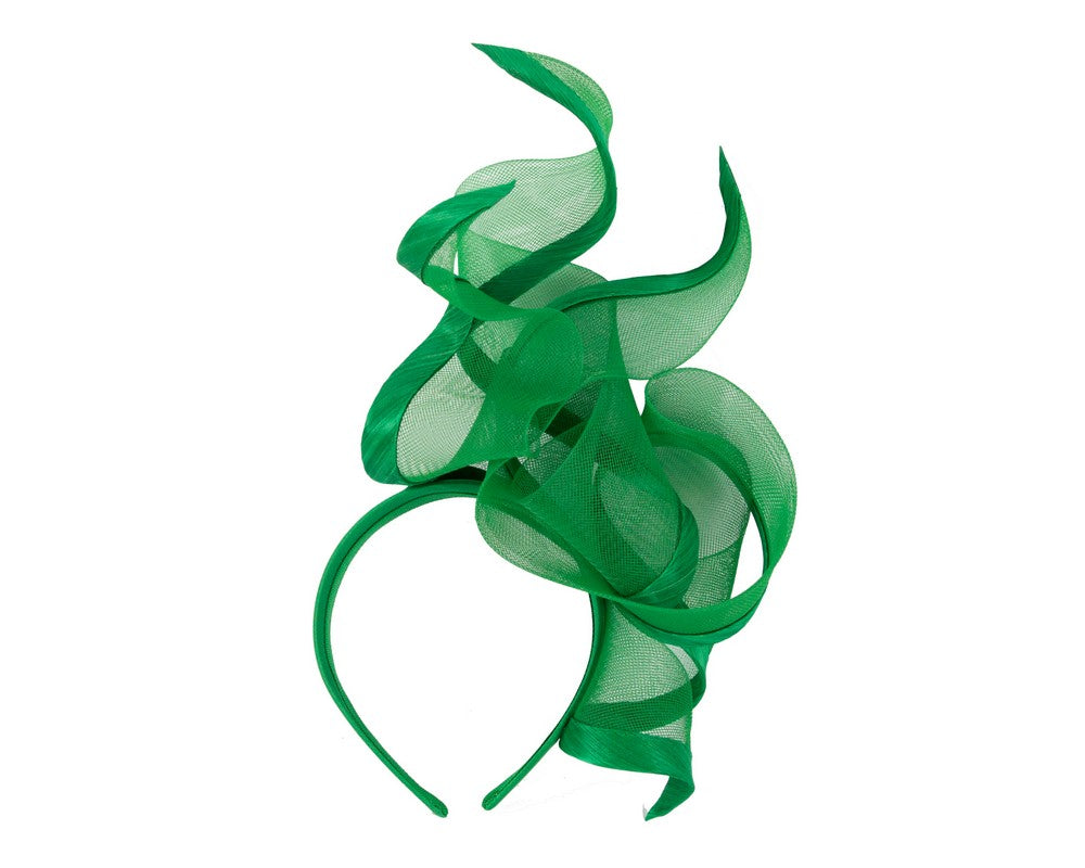 Bespoke green racing fascinator by Fillies Collection S253