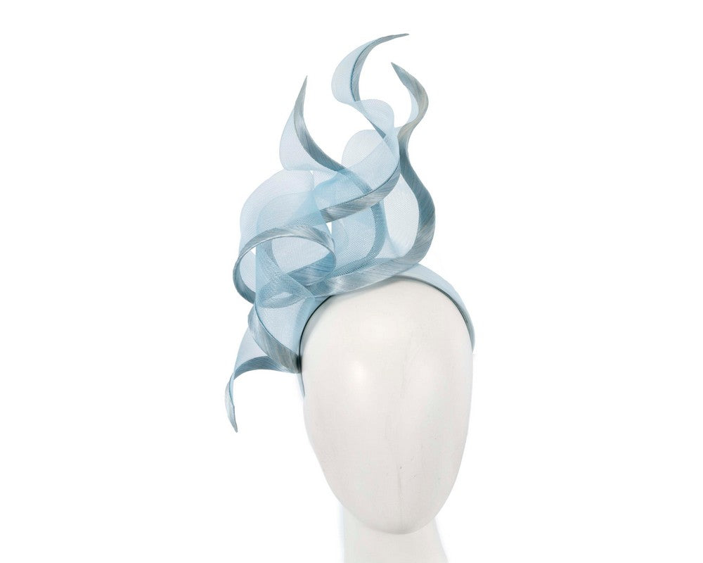 Bespoke light blue racing fascinator by Fillies Collection