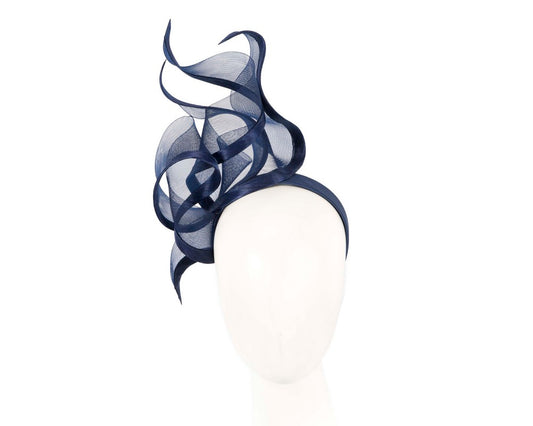 Bespoke navy racing fascinator by Fillies Collection S253