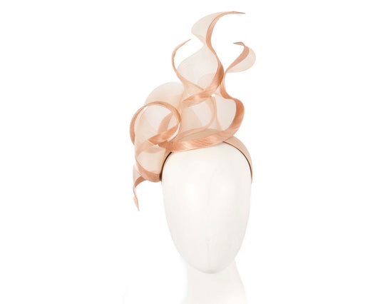 Bespoke nude racing fascinator by Fillies Collection S253