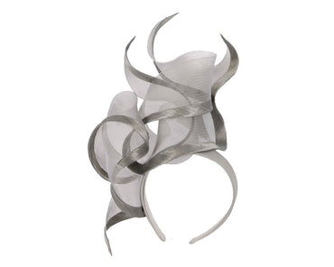 Bespoke silver racing fascinator by Fillies Collection S253