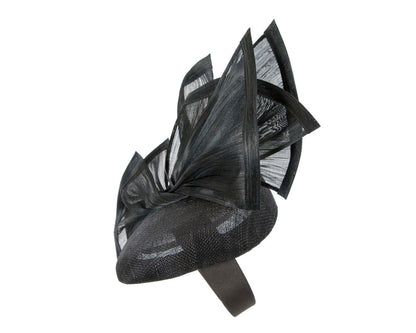 Bespoke black racing fascinator by Fillies Collection S254