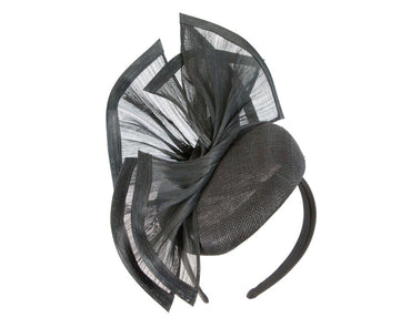 Bespoke black racing fascinator by Fillies Collection S254