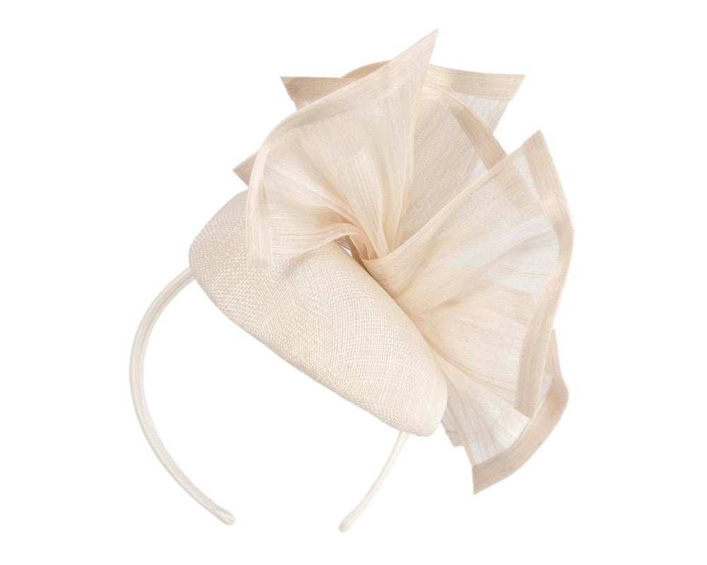 Bespoke cream racing fascinator by Fillies Collection S254