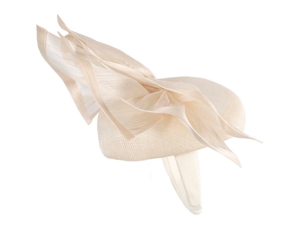 Bespoke cream racing fascinator by Fillies Collection S254