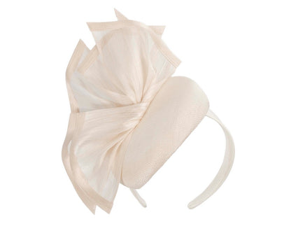 Bespoke cream racing fascinator by Fillies Collection S254