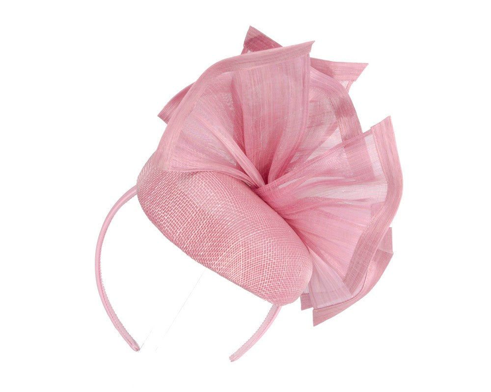 Bespoke dusty pink racing fascinator by Fillies Collection