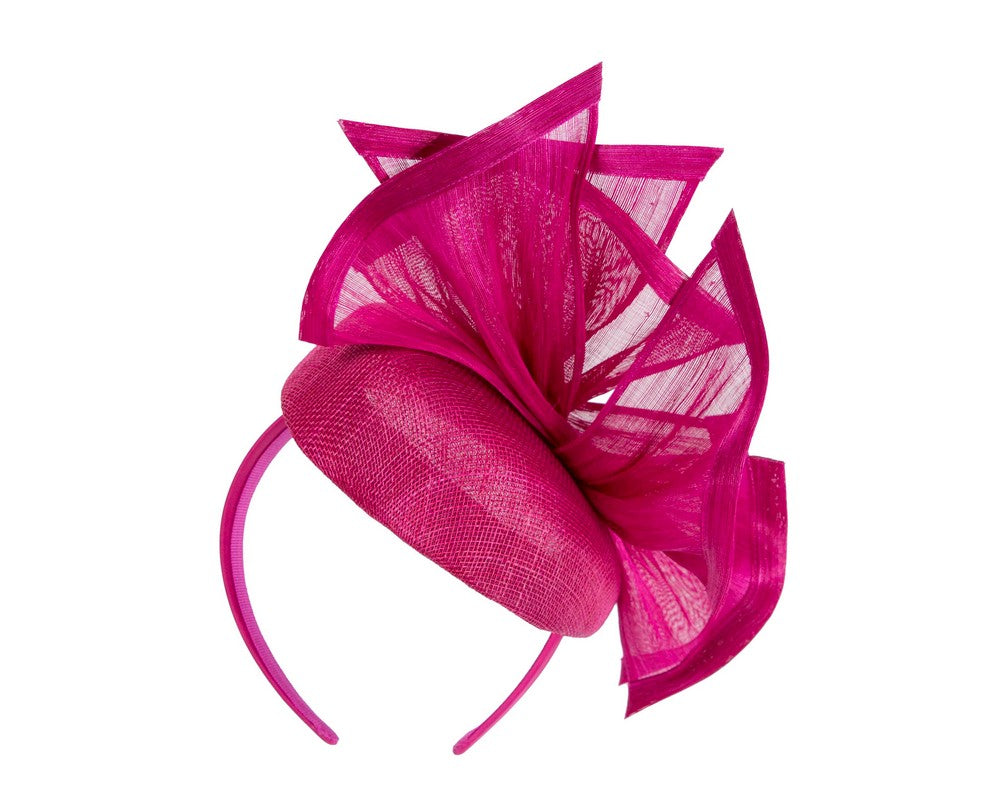 Bespoke fuchsia racing fascinator by Fillies Collection S254