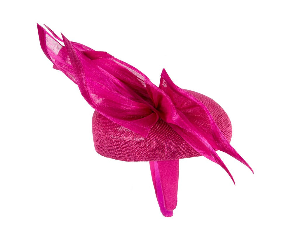 Bespoke fuchsia racing fascinator by Fillies Collection S254