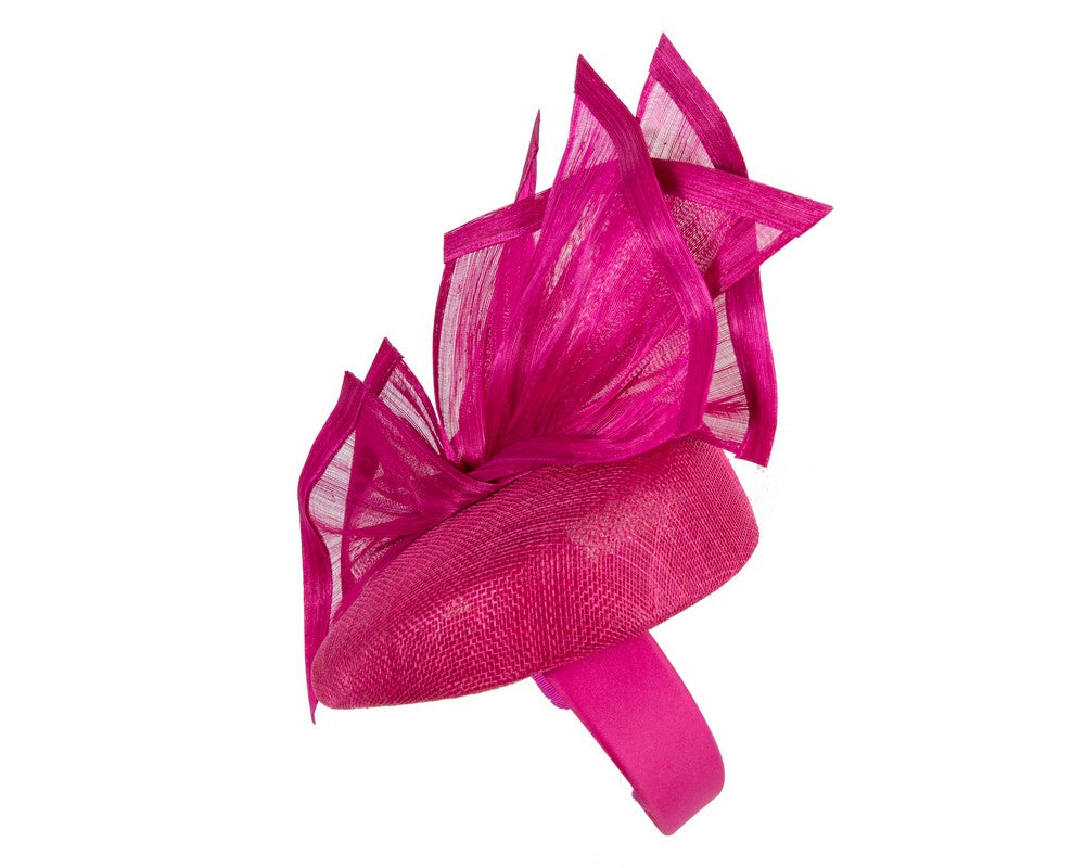 Bespoke fuchsia racing fascinator by Fillies Collection S254