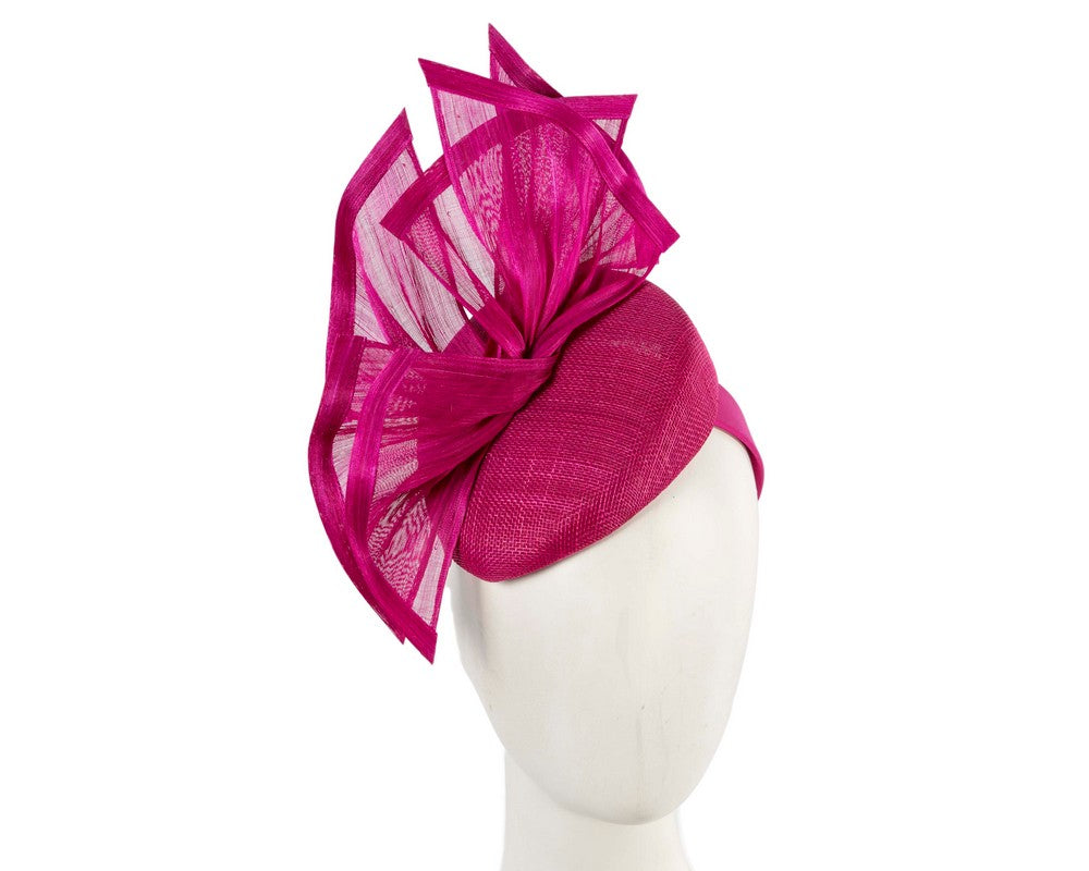 Bespoke fuchsia racing fascinator by Fillies Collection S254