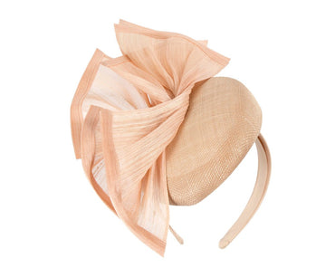 Bespoke nude racing fascinator by Fillies Collection S254