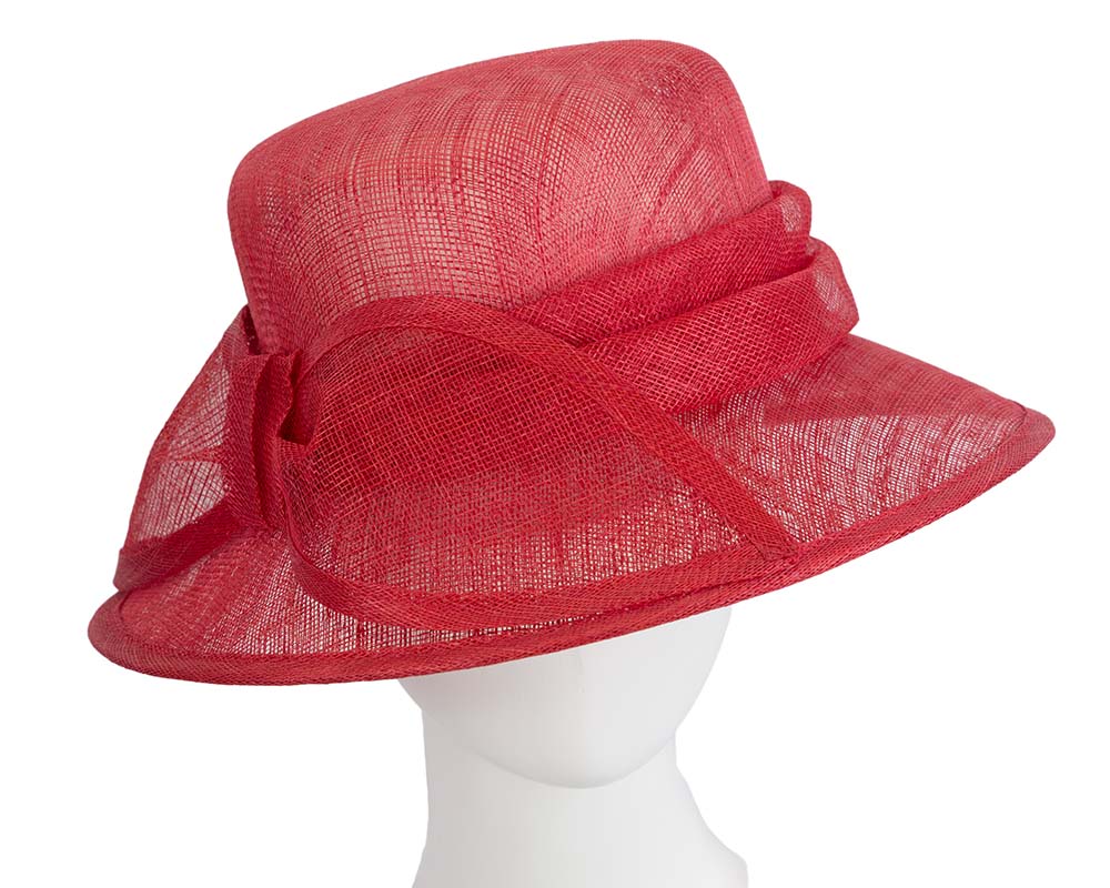 Red Ladies Fashion Bucket Hat for Ascot