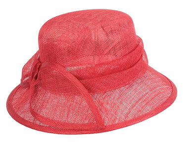 Red Ladies Fashion Bucket Hat for Ascot