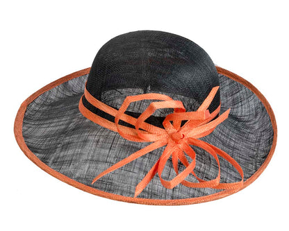 Black & orange fashion racing hat by Max Alexander