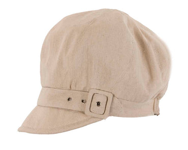 Beige ladies casual newsboy cap hat