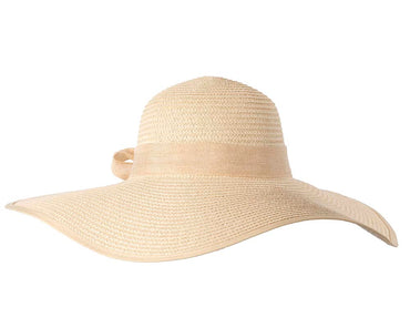 Natural wide brimmed ladies summer beach hat