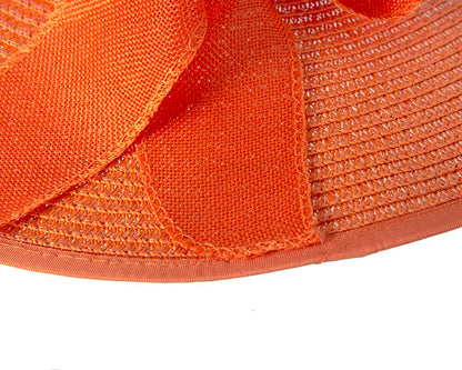 Orange wide brimmed ladies summer beach hat