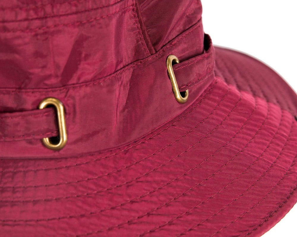 Burgundy casual weatherproof bucket golf hat SP514