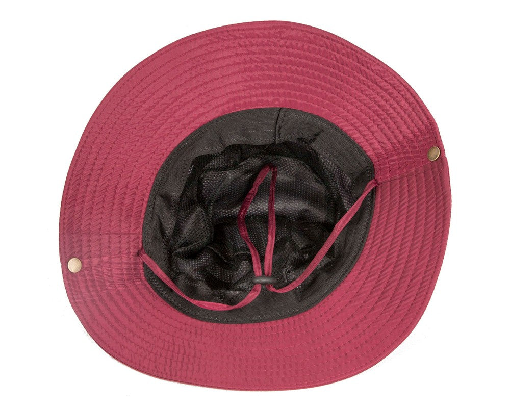 Burgundy casual weatherproof bucket golf hat SP514