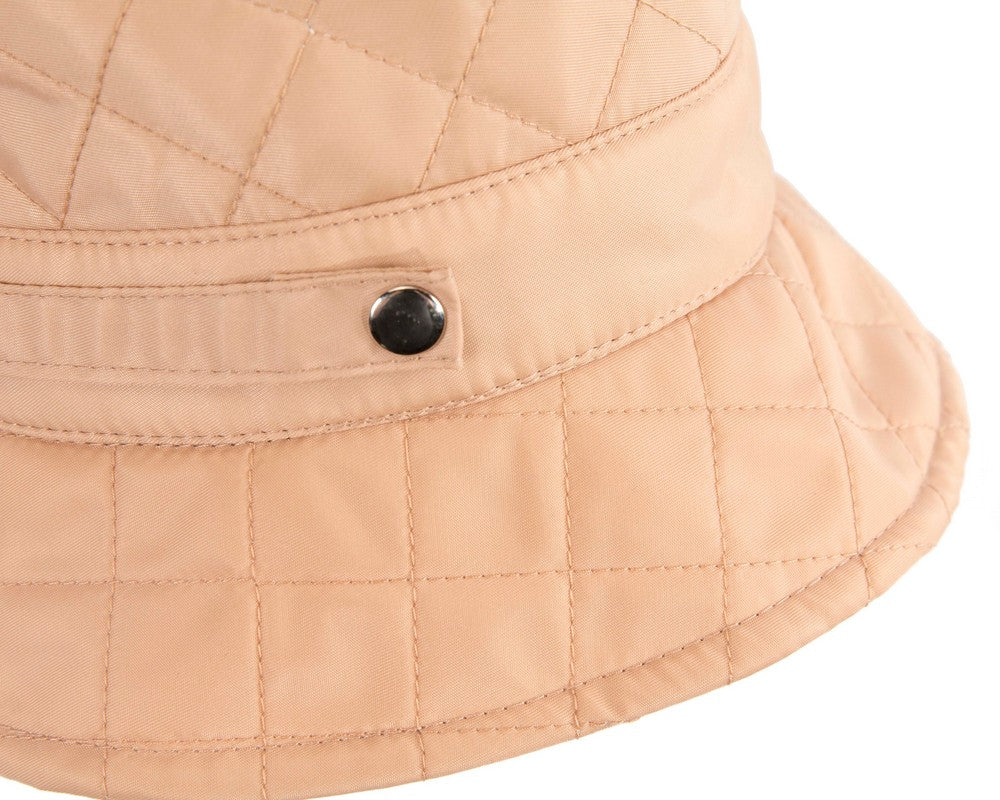 Beige casual weatherproof bucket golf hat