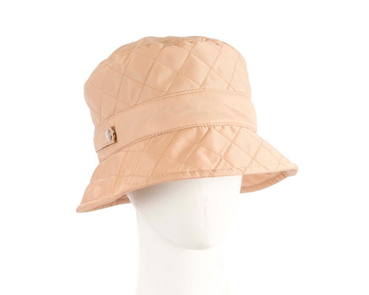 Beige casual weatherproof bucket golf hat