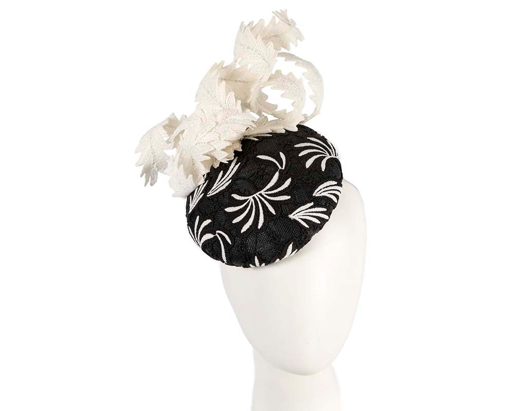 Black & cream lace pillbox fascinator by BELEIVERA