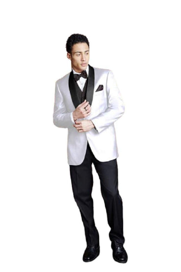 "Bradford" White Tuxedo Jacket Shawl (Separates)