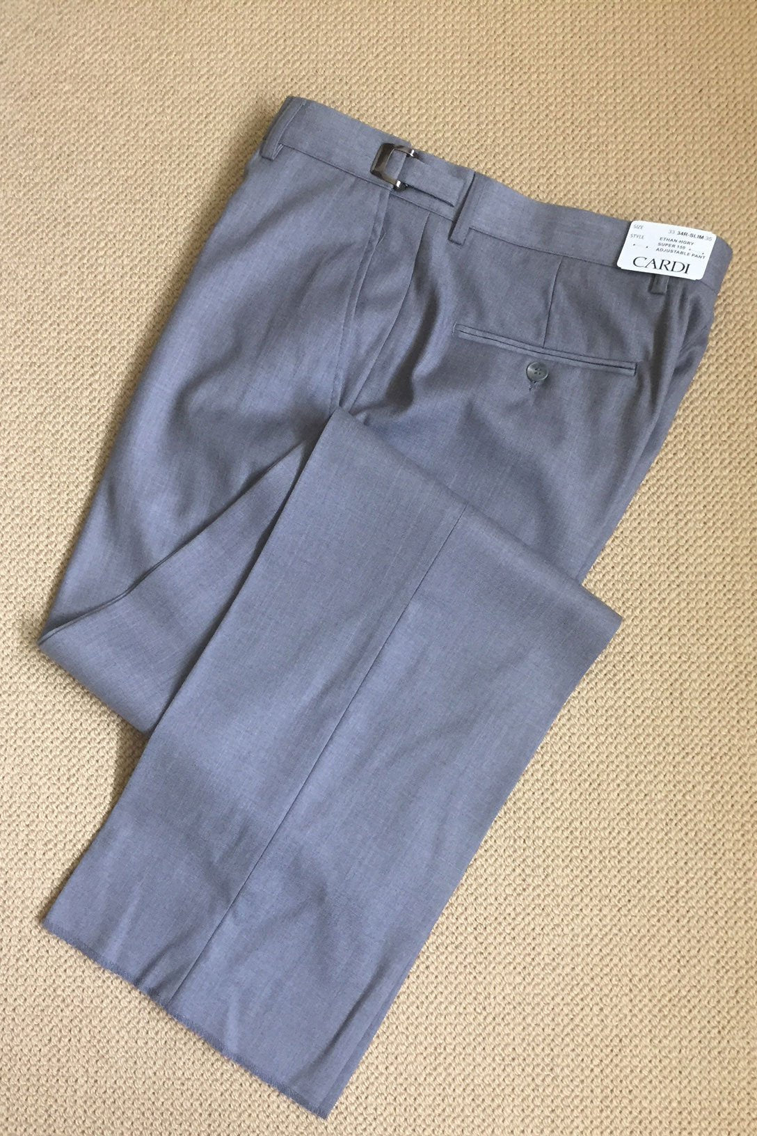 "Ethan" Heather Grey Super 150's Luxury Viscose Blend Suit Pants