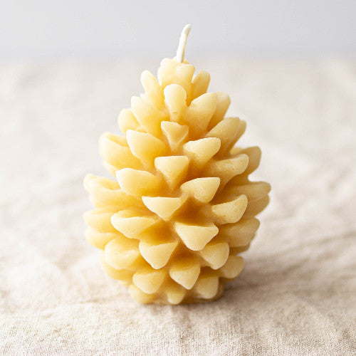 Beeswax Shaped Candle | Pinecone