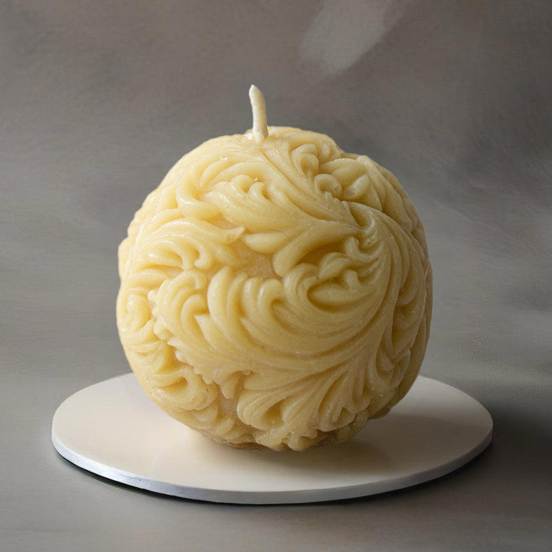 Beeswax Ball Candles | Filigree | Sphere Shape