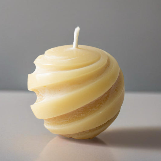 Beeswax Ball Candles | Swirl | Box of 3