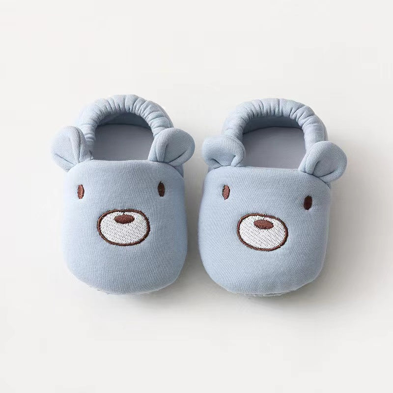 Baby Cartoon Animal Embroidered Graphic Cotton Filling Design Warm Toddle Shoes