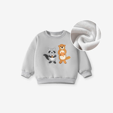 Arrival Spring And Autumn Boys Casual Appliqué Embroidery Animals Pattern Long Sleeves Top Sweatshirt And Pants Clothing Set