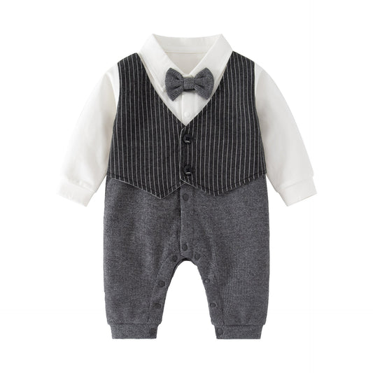 Autumn Baby Gentleman Birthday Clothes Romper