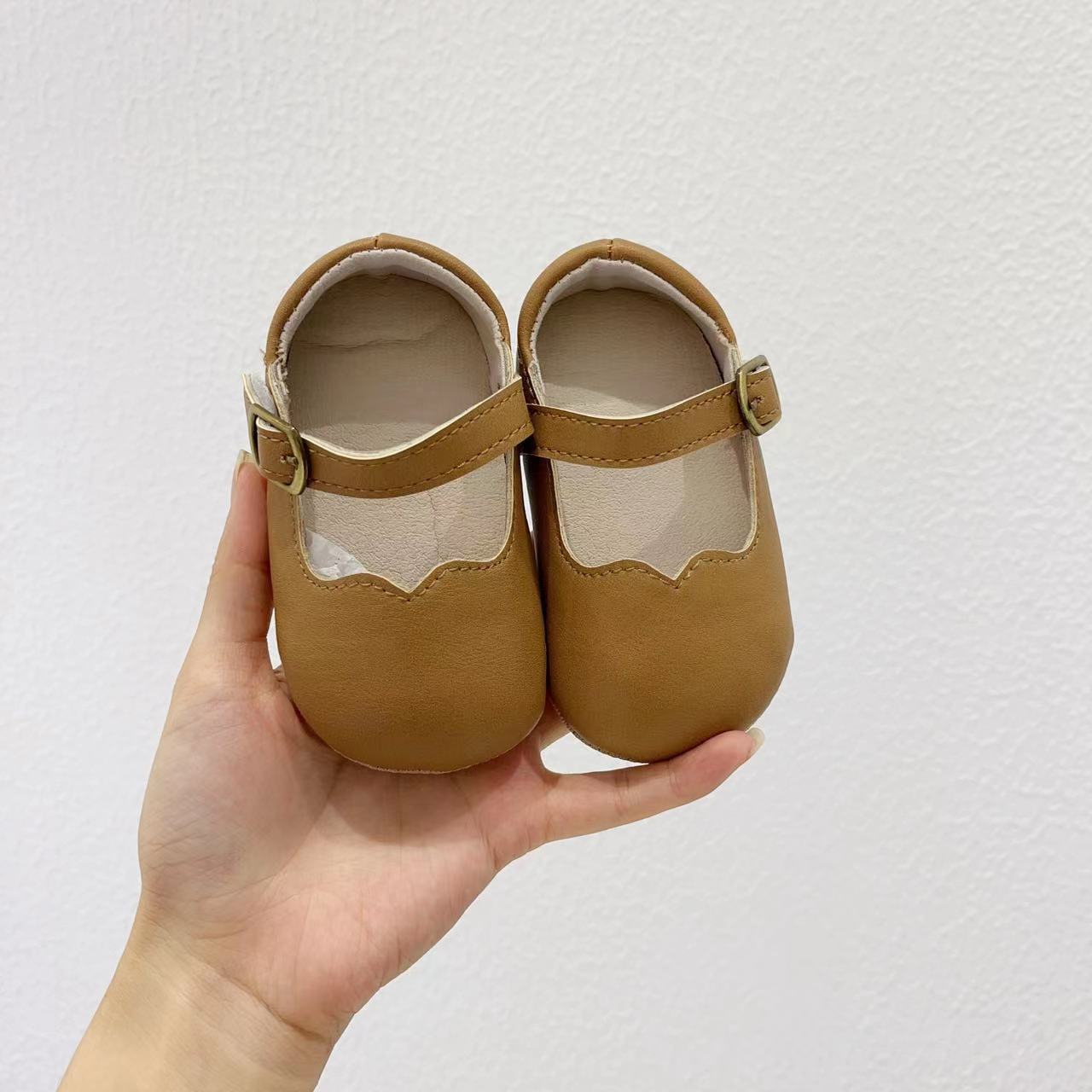 Autumn Fashion Baby Girl Solid Color Leather Toddler Shoes