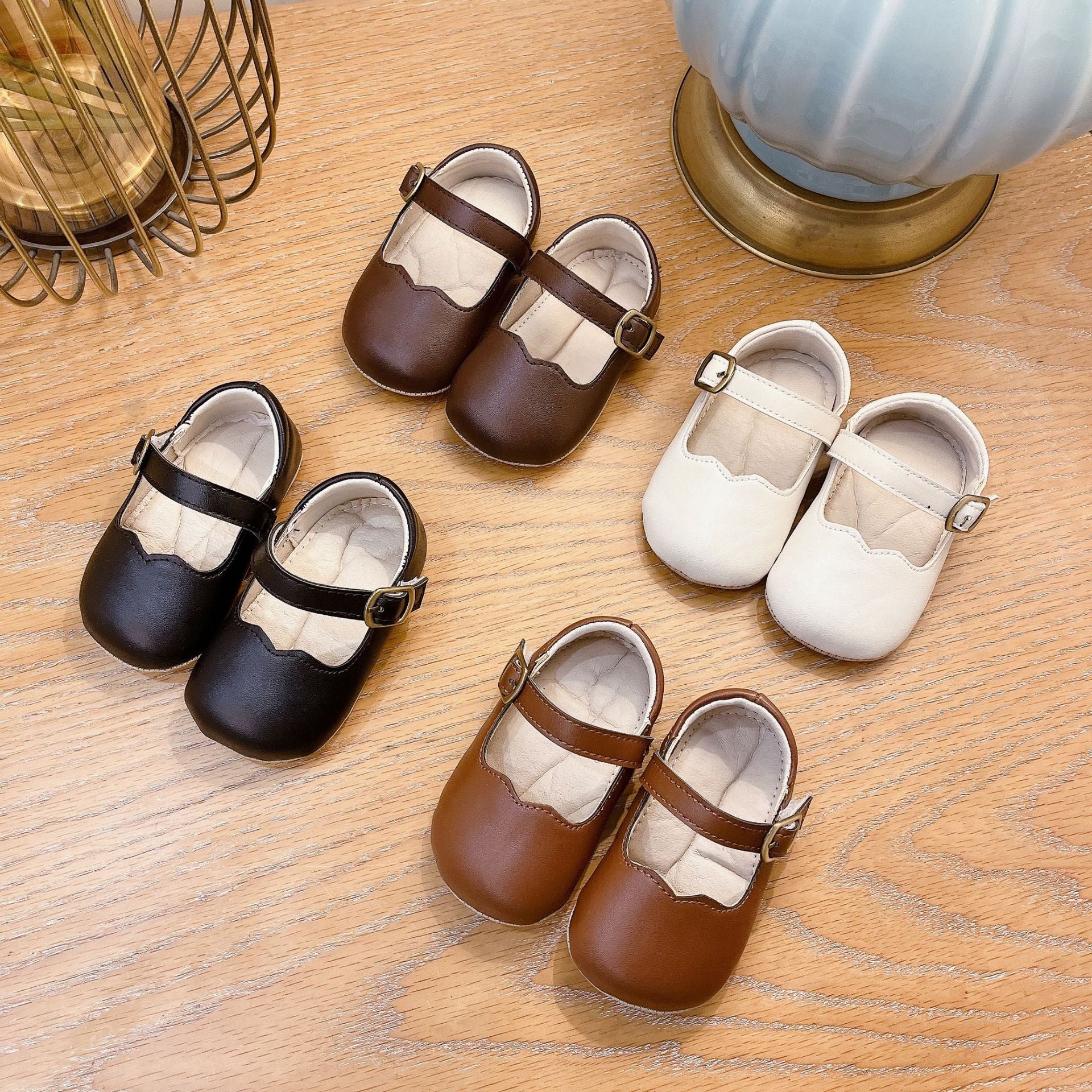 Autumn Fashion Baby Girl Solid Color Leather Toddler Shoes