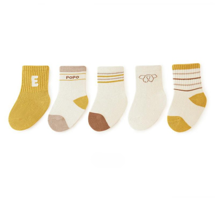 Autumn Cartoon Print Pattern Baby Socks