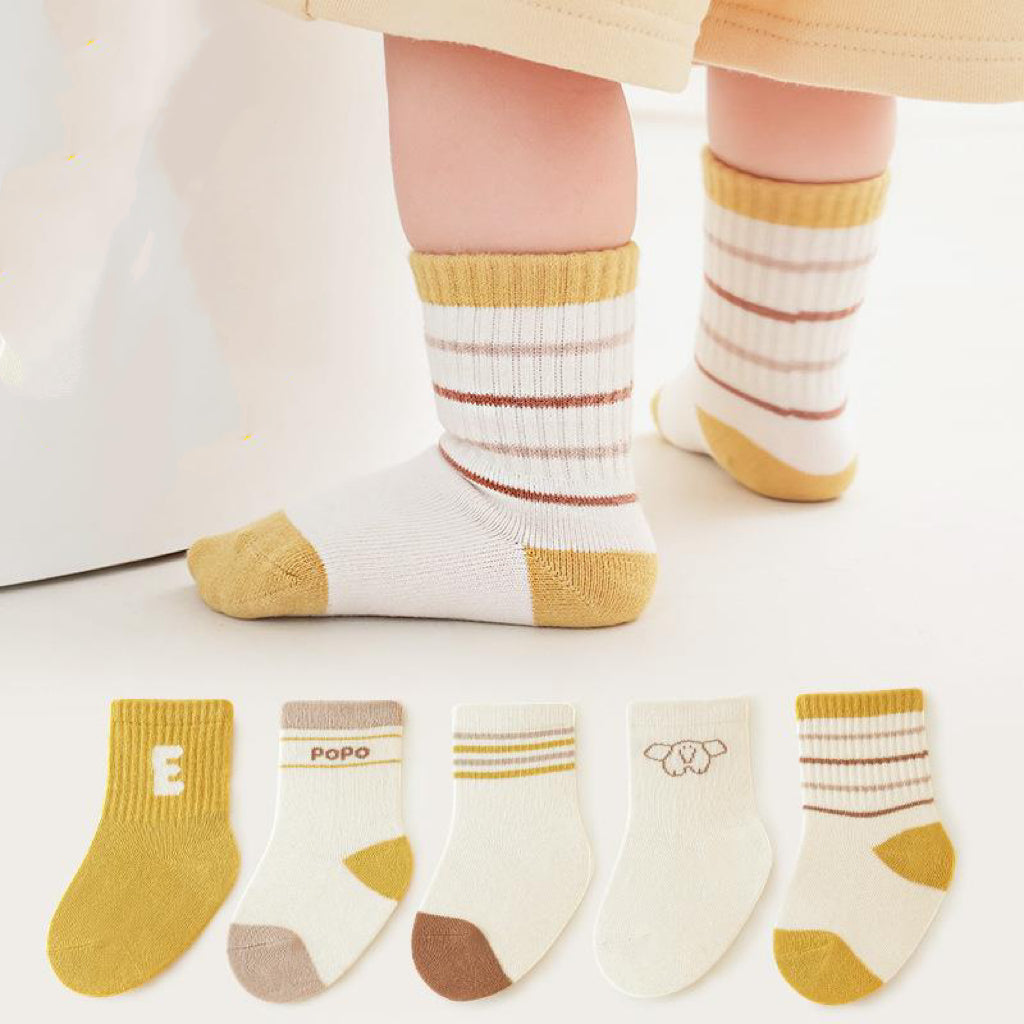 Autumn Cartoon Print Pattern Baby Socks