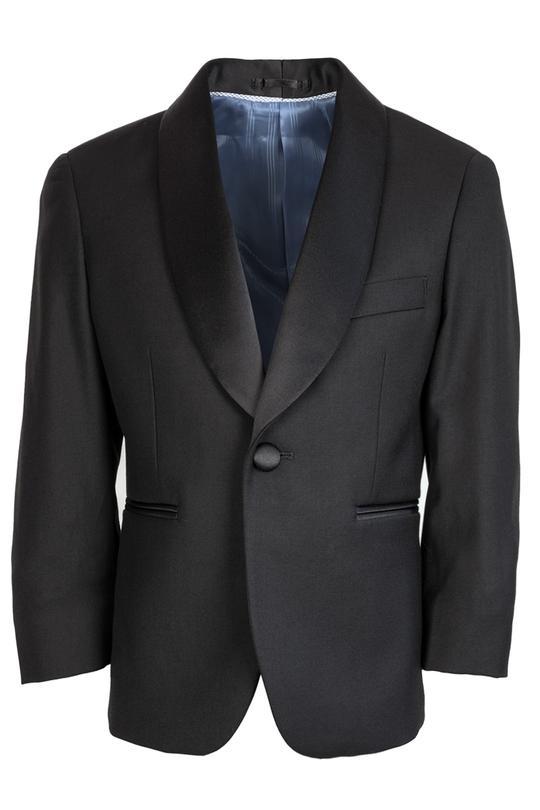 "Seville" Kids Black Tuxedo Jacket Shawl (Separates)